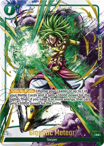 Gigantic Meteor (Alternate Art) Starter Deck 3: Broly Alternate Art Reprints Common Dragon Ball card — value and price