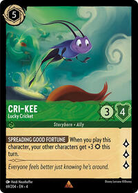 Cri-Kee - Lucky Cricket - Ursula's Return - Lorcana card