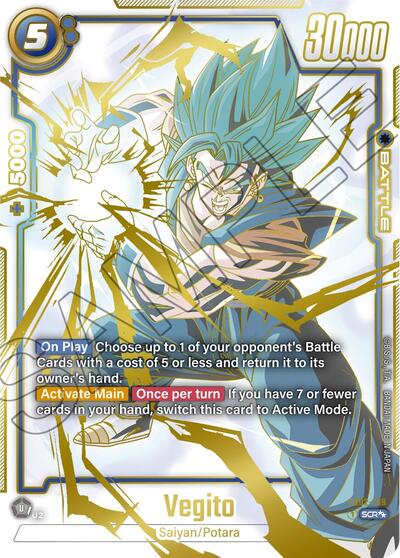 Vegito - FB02-139 (Super Alternate Art) Blazing Aura Secret Rare Dragon Ball card — value and price
