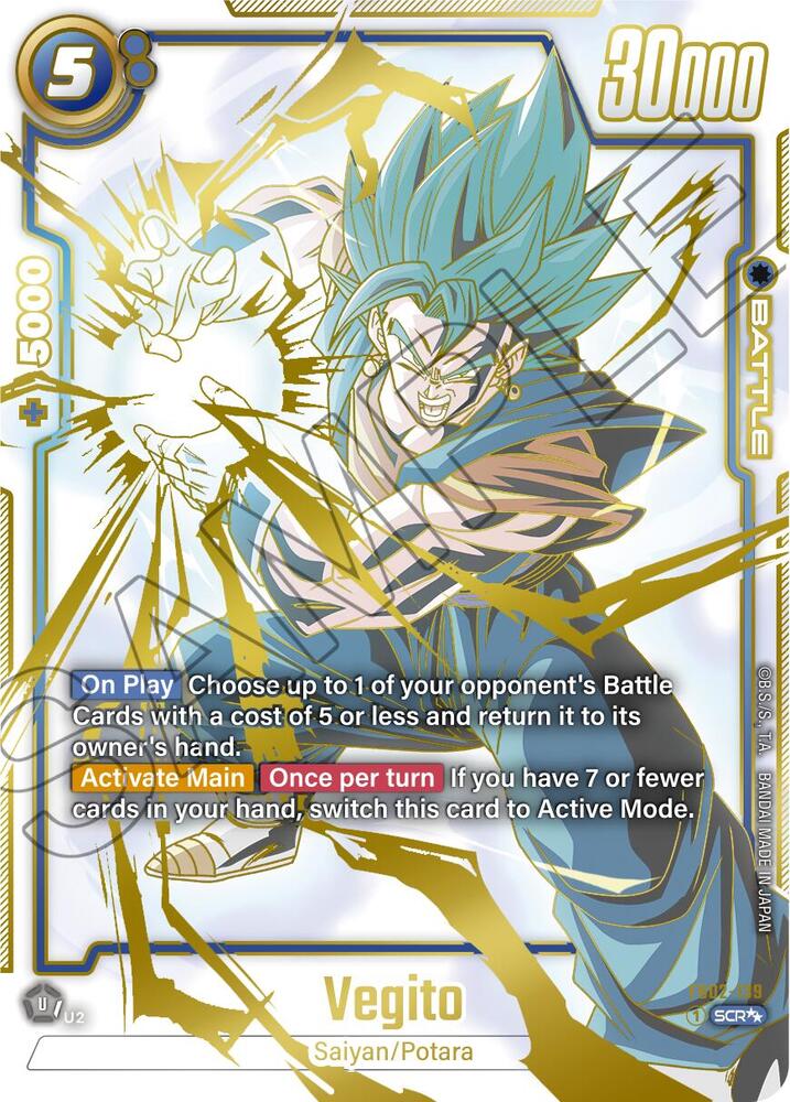 Vegito - FB02-139 (Super Alternate Art) - Blazing Aura - Dragon Ball ...