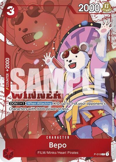 Bepo (Winner Pack Vol. 7) One Piece Promotion Cards PR One Piece card — value and price