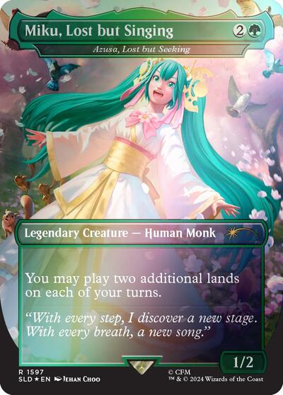 Miku Lost but Singing Azusa Lost but Seeking Rainbow Foil