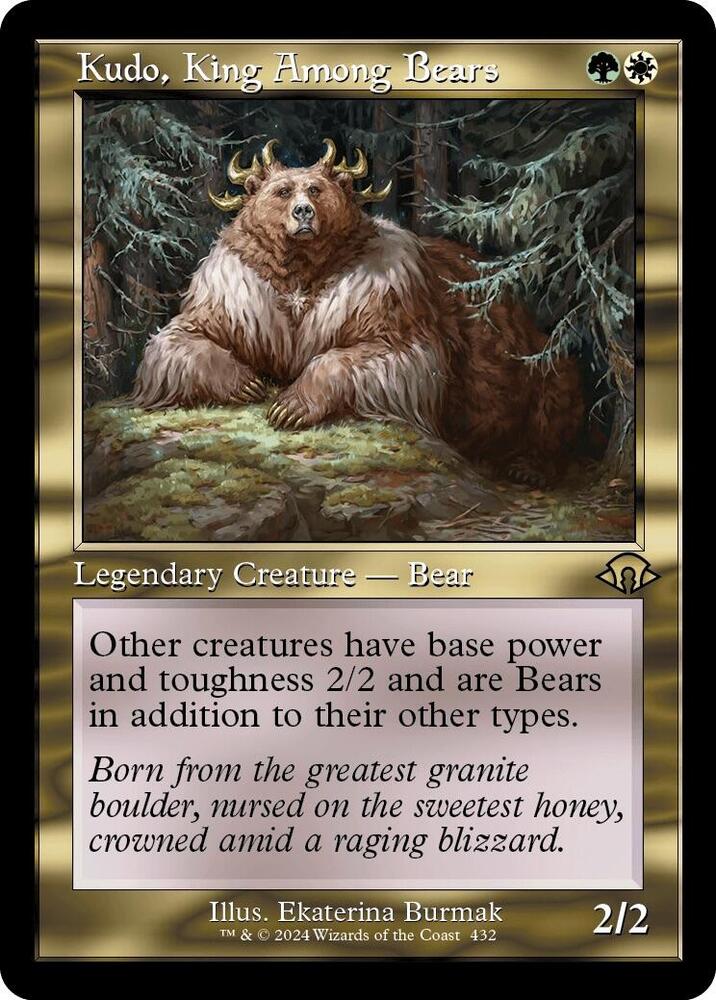 Kudo, King Among Bears (Retro Frame) - Modern Horizons 3 - Magic