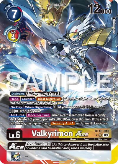 Valkyrimon ACE (Alternate Art) Beginning Observer Super Rare Digimon card — value and price