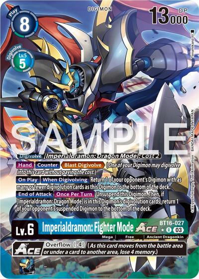 Imperialdramon: Fighter Mode ACE (Alternate Art) Beginning Observer Rare Digimon card — value and price