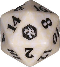 Adventures in the Forgotten Realms Spindown Die - White · Wizards of the Coast Dice