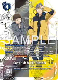Cody Hida & T.K. Takaishi (Alternate Art) - Beginning Observer - Digimon card