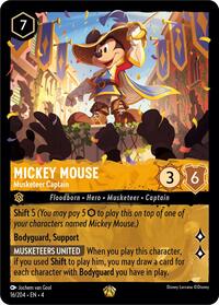 Mickey Mouse - Musketeer Captain - Ursula's Return - Lorcana card