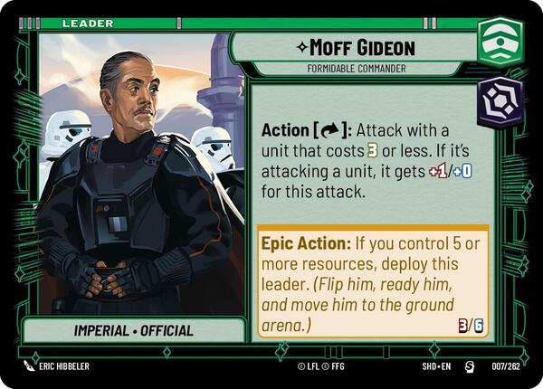 その他 STAR WARS UNLIMITED Moff Gideon Showcase SHD] Showcase Moff Gideon Formattable Commander : r
