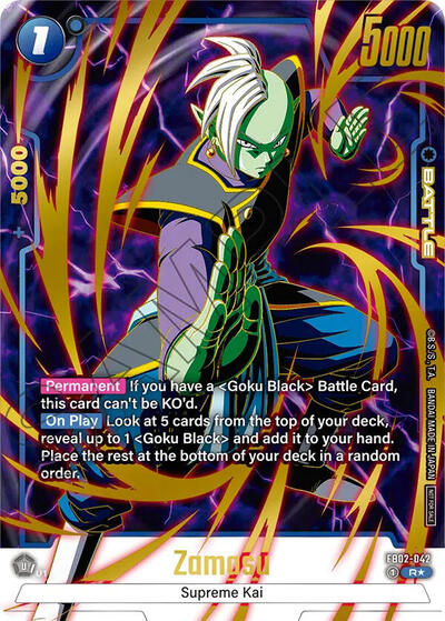 Zamasu - FB02-042 (Championship Pack 01) (Gold) Tournament and Championship Promos Rare Dragon Ball card — value and price