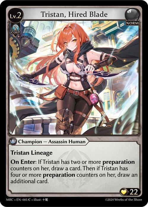 Tristan, Hired Blade - Mercurial Heart - Grand Archive TCG