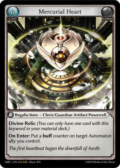 Mercurial Heart card