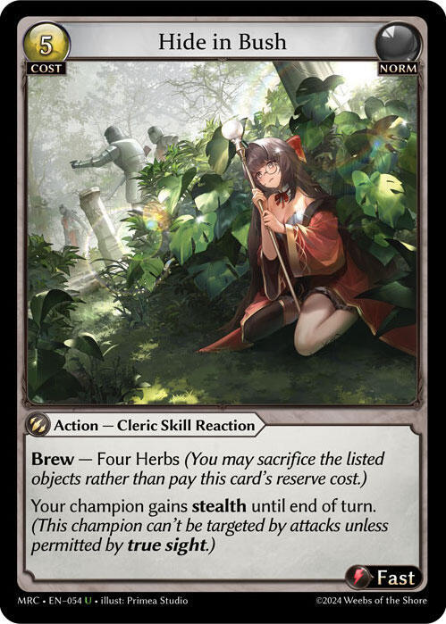 Hide in Bush - Mercurial Heart - Grand Archive TCG - TCGplayer.com