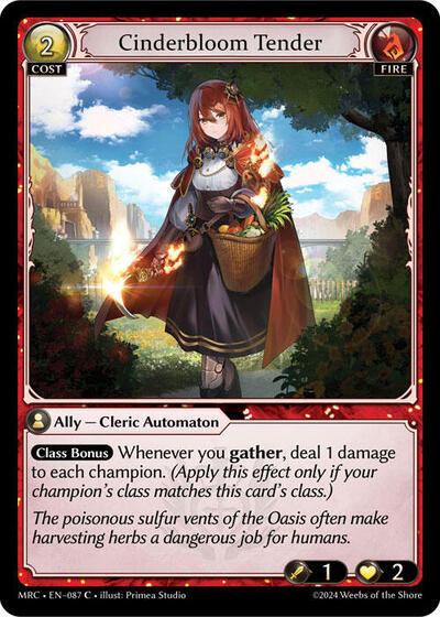 Cinderbloom Tender