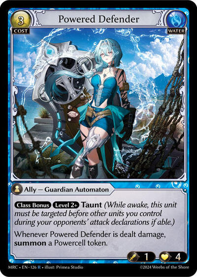 Powered Defender — Foil Mercurial Heart Rare Grand Archive card — value and price
