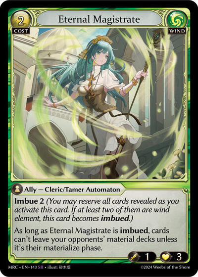 Eternal Magistrate — Foil Mercurial Heart Super Rare Grand Archive card — value and price