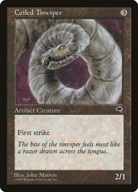 Coiled Tinviper - Tempest - Magic: The Gathering card