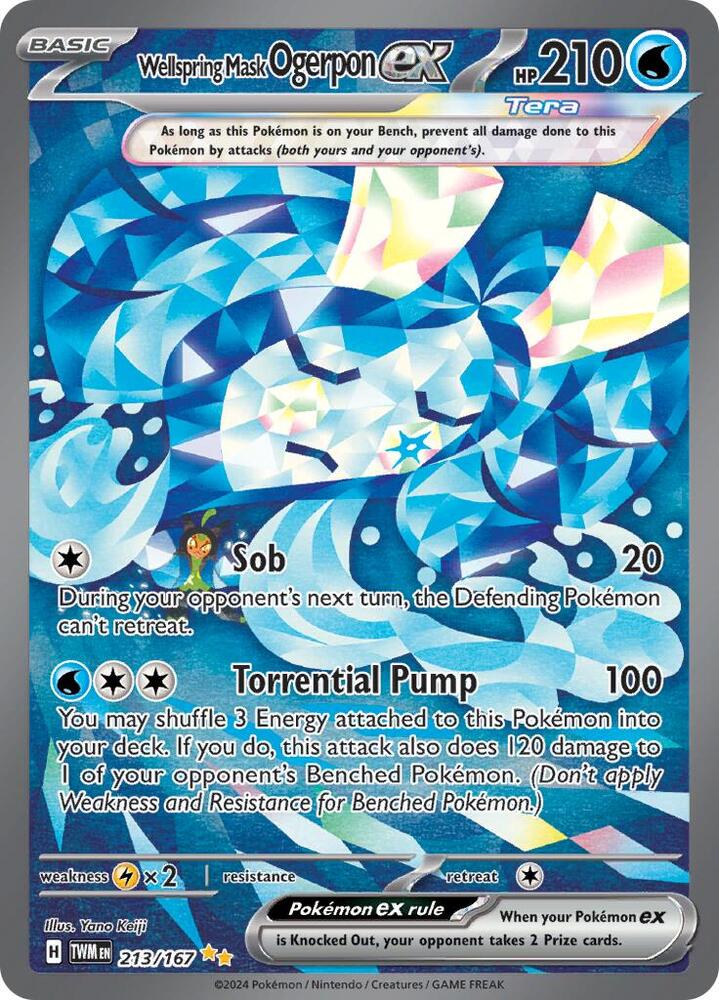 thumbnail image 2 of Pokemon TCG: Cornerstone Mask Ogerpon Ex – 112/167 (SV Twilight Masquerade) Holo Rare 2 of 4