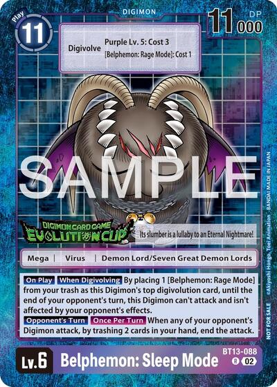 Belphemon: Sleep Mode - BT13-088 (2024 Evolution Cup) Versus Royal Knights card price