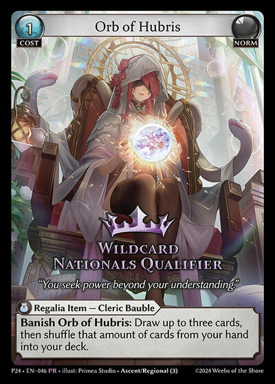 Orb of Hubris Promotional Cards card price