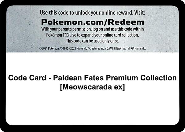 Code Card - Paldean Fates Premium Collection [Meowscarada ex]