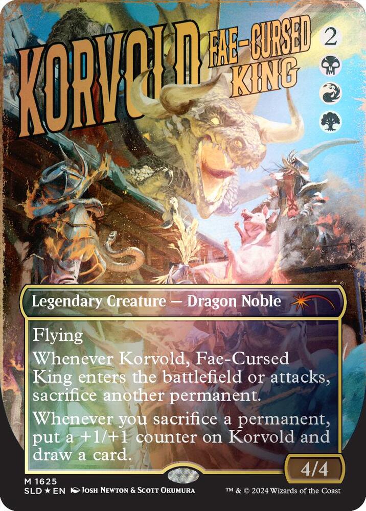 Korvold, FaeCursed King (Rainbow Foil) Secret Lair Drop Series Magic The Gathering