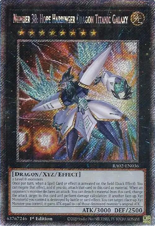 Number 38 Hope Harbinger Dragon Titanic Galaxy Number 38: Hope Harbinger Dragon Titanic Galaxy (Platinum Secret Rare