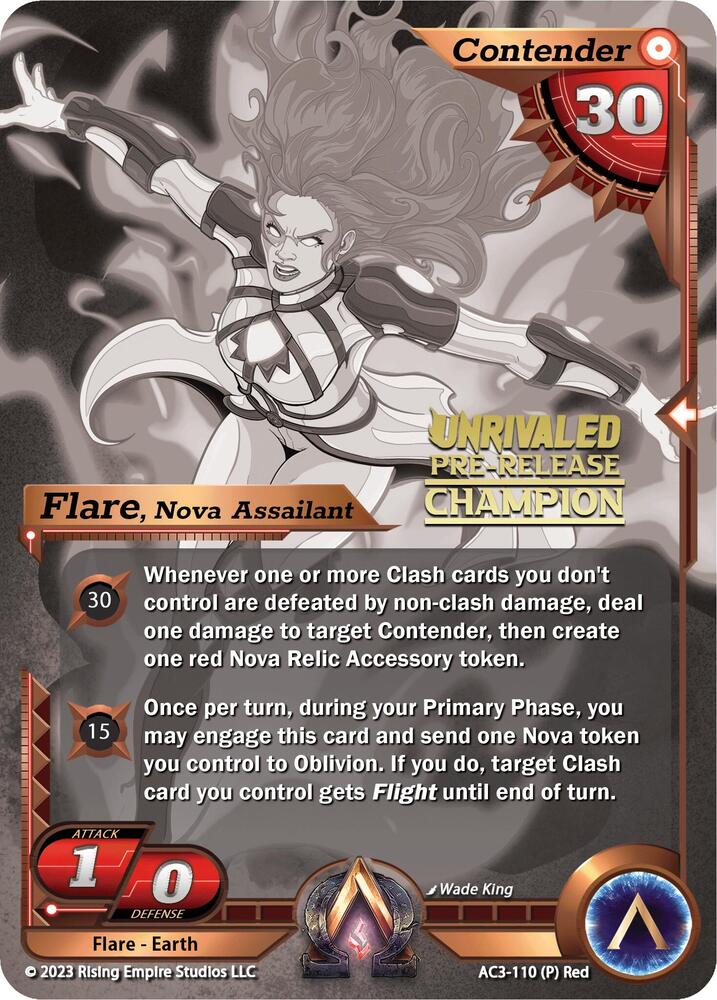 Flare, Nova Assailant (Pre-Release Champion) - Unrivaled - Alpha