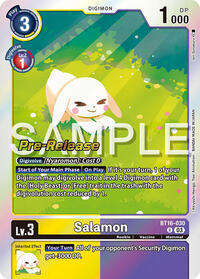 Salamon - Beginning Observer Pre-Release Cards - Digimon card