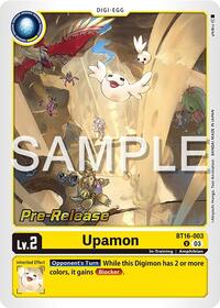 Upamon - Beginning Observer Pre-Release Cards - Digimon card