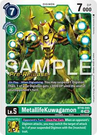 MetallifeKuwagamon - Beginning Observer Pre-Release Cards - Digimon card