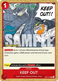 Keep Out - 500 Years in the Future Pre-Release Cards - One Piece card