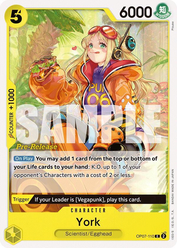 York OP07-110 card