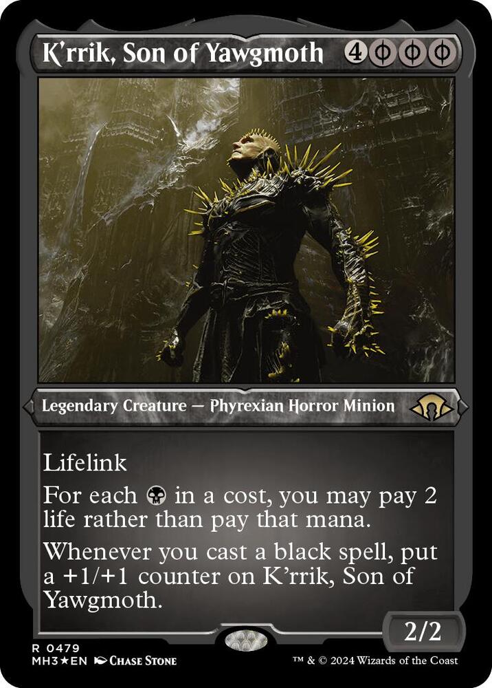 ヨーグモスの息子、ケリク foil ジャッジ 英語 K'rrik, Son of Yawgmoth (Foil Etched) - Modern Horizons 3 - Magic