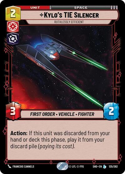 Kylo's TIE Silencer - Ruthlessly Efficient Shadows of the Galaxy card price