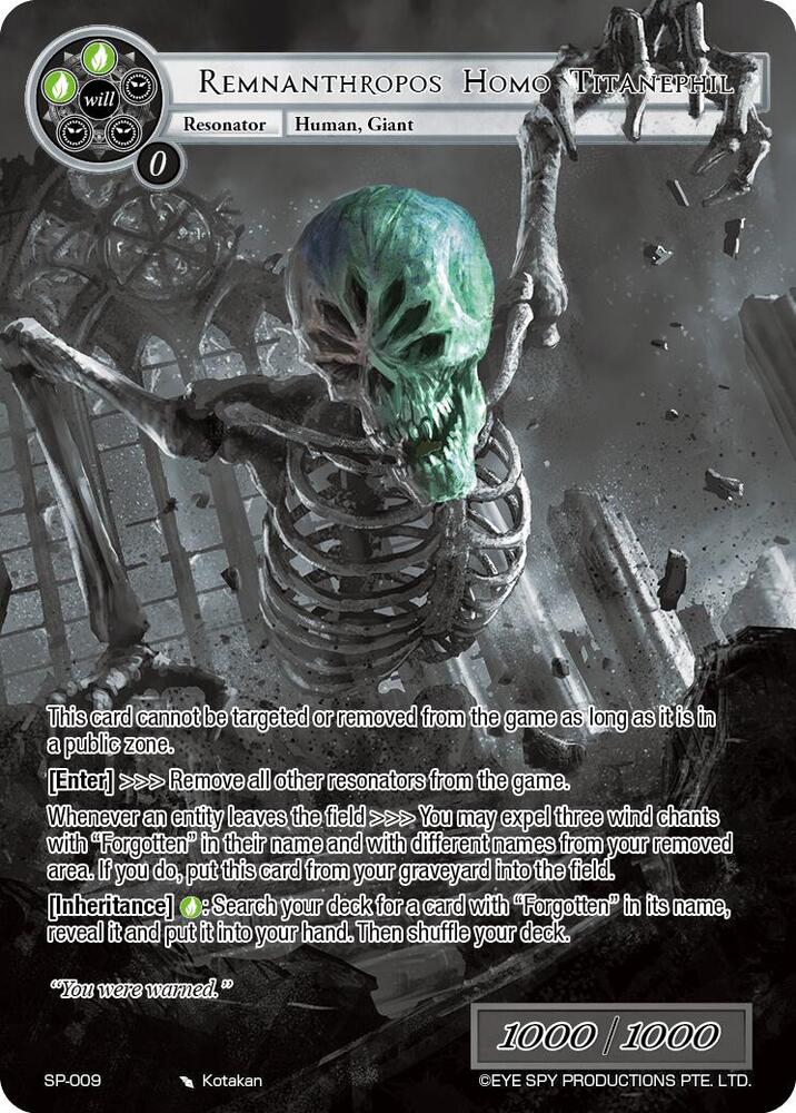 Remnanthropos Homo Titanephil (Uber Rare)