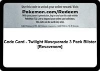 Code Card - Twilight Masquerade 3 Pack Blister [Revavroom] from SV06: Twilight Masquerade Pokemon card image