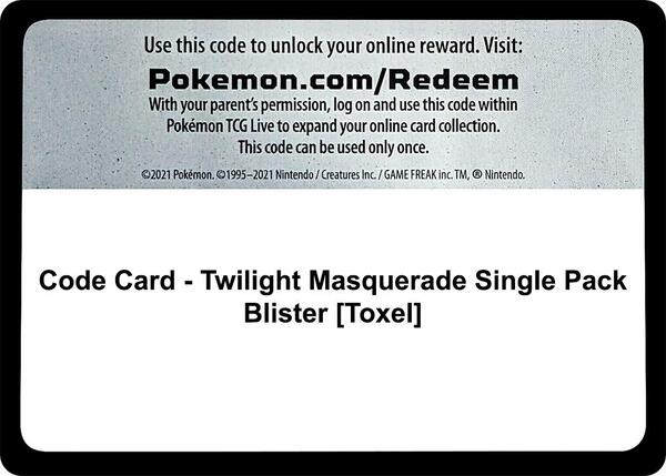 Code Card - Twilight Masquerade Single Pack Blister [Toxel]