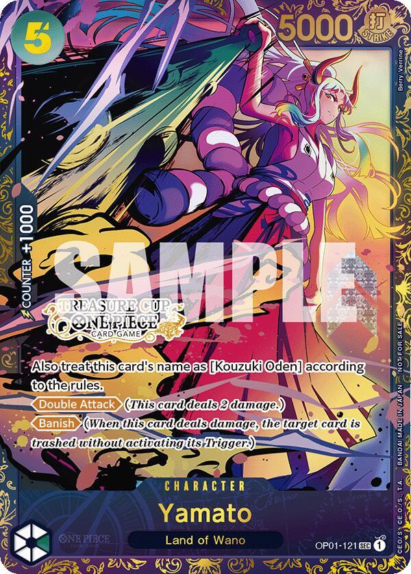 Yamato ヤマト OP01-121 SEC TREASURE CUP ワンピ Yamato OP01-121 SEC (New Illust) PRB-01 Premium Booster ONE