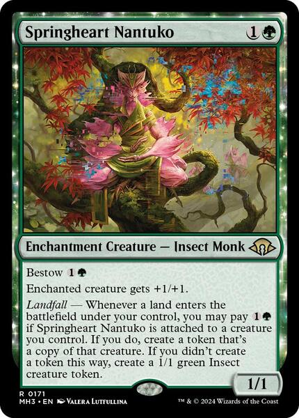 MTG 春心のナントゥーコ　ボーダーレス　FOIL  プレイブースター産 Springheart Nantuko (Borderless) - Modern Horizons 3 - Magic