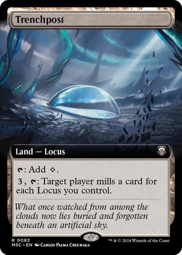 Trenchpost (Extended Art) (Ripple Foil) - Commander: Modern