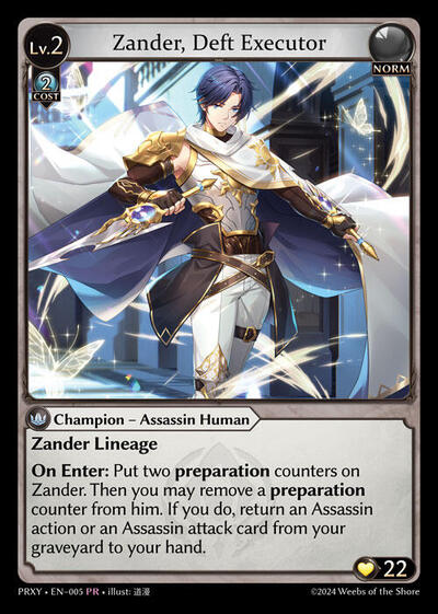 Zander, Deft Executor card