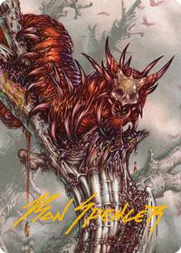 Grist, Voracious Larva Art Card (Gold-Stamped Signature)