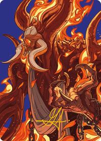Phlage, Titan of Fire's Fury Art Card (Gold-Stamped Signature)