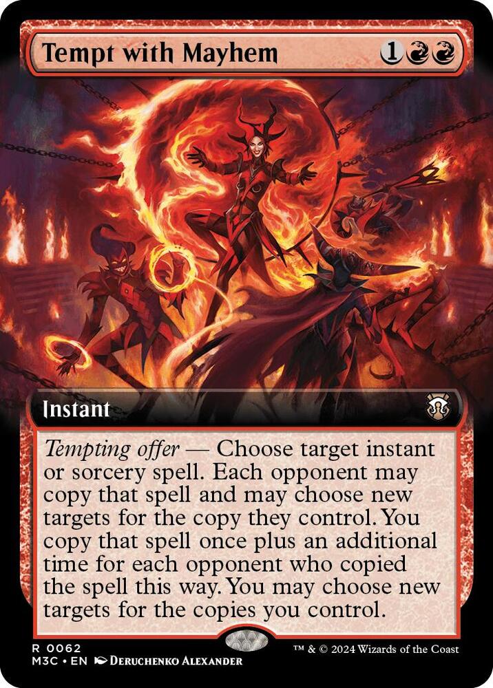 Tempt with Mayhem (Extended Art) (Ripple Foil) - Commander: Modern