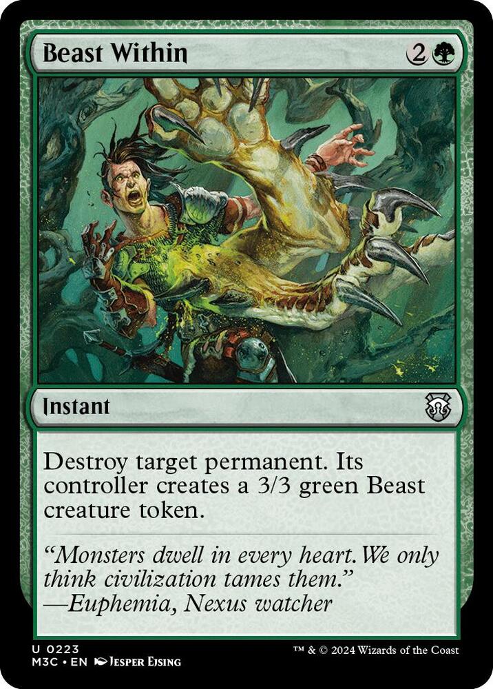 Beast Within (Ripple Foil) - Commander: Modern Horizons 3 - Magic: The Gathering - TCGplayer.com Beast Within (Ripple Foil) - Commander: Modern Horizons 3 - Magic: The Gathering - TCGplayer.com