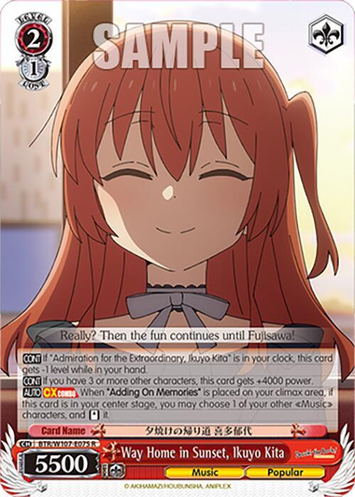Way Home in Sunset, Ikuyo Kita - BOCCHI THE ROCK! - Weiss Schwarz