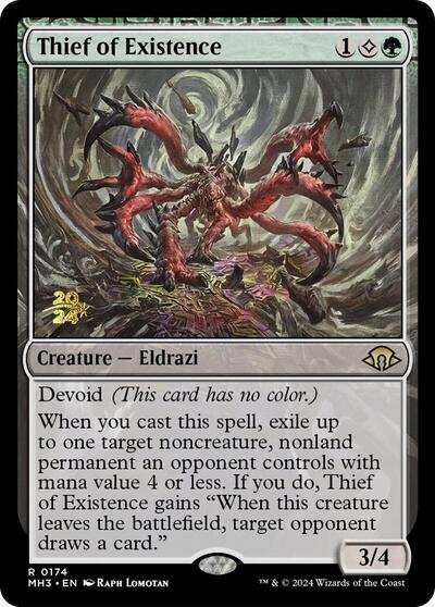 Thief of Existence (Prerelease) from PMH3 #174s, Magic: The Gathering card