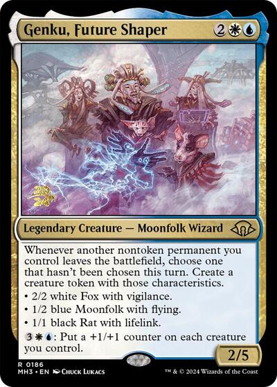 Genku, Future Shaper (Prerelease) from PMH3 #186s, Magic: The Gathering card