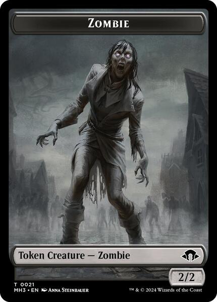 Zombie // Plant Double-Sided Token - Modern Horizons 3 - Magic